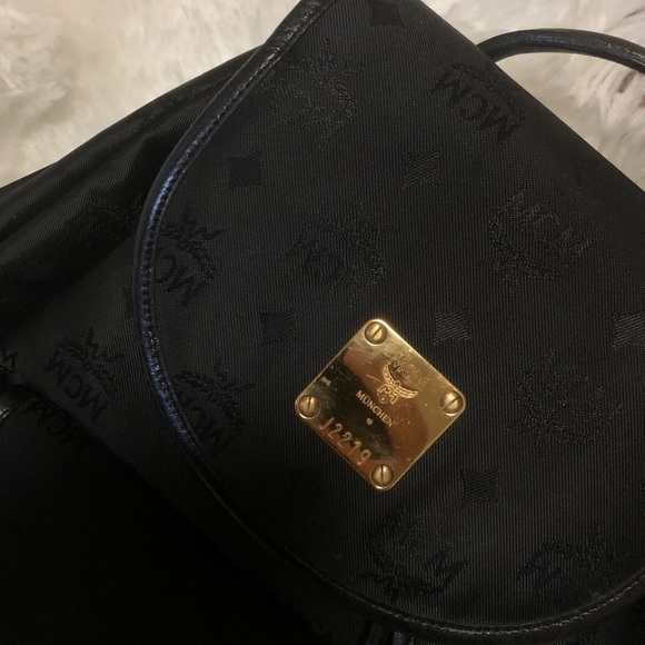 MCM Jacquard Monogram Drawstring Nylon Backpack main image 7